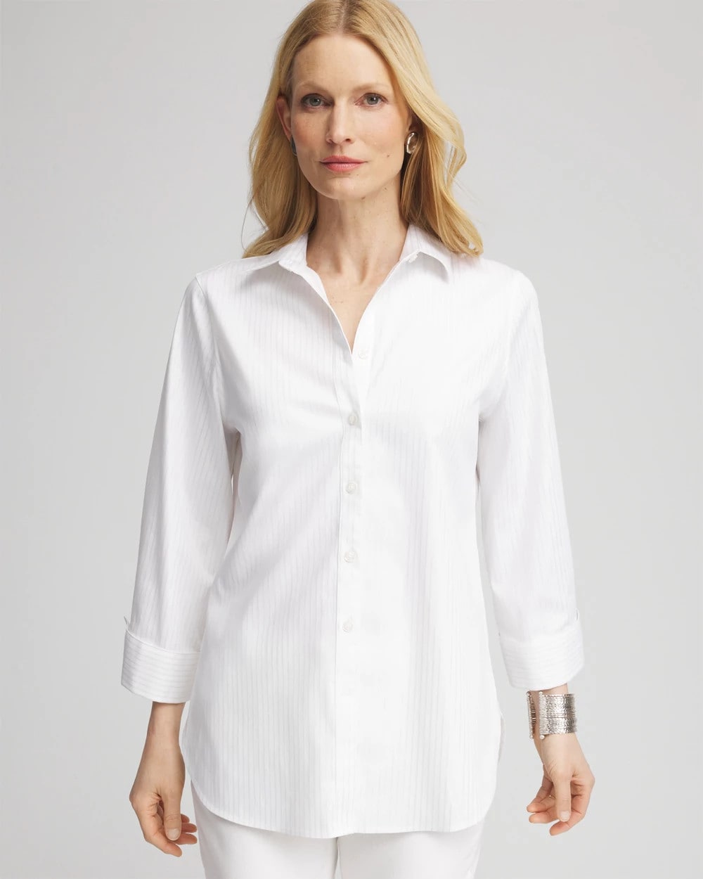 No Iron™ Lurex Stripe Shirt | Chico's